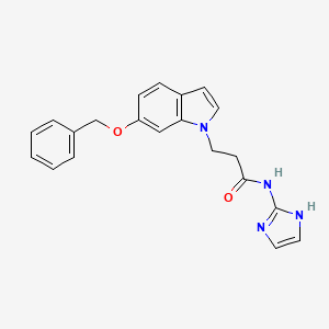molecular formula C21H20N4O2 B10994460 3-[6-(benzyloxy)-1H-indol-1-yl]-N-(1H-imidazol-2-yl)propanamide 