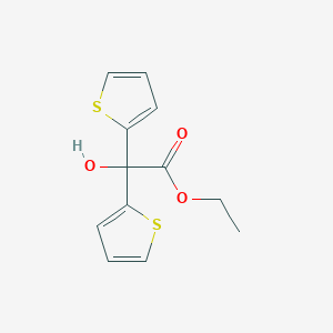molecular formula C12H12O3S2 B109945 Ethyl 2-hydroxy-2,2-DI(thiophen-2-YL)acetate CAS No. 28569-88-2