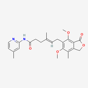 molecular formula C24H28N2O5 B10994535 (4E)-6-(4,6-dimethoxy-7-methyl-3-oxo-1,3-dihydro-2-benzofuran-5-yl)-4-methyl-N-(4-methylpyridin-2-yl)hex-4-enamide 