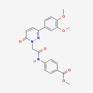 molecular formula C22H21N3O6 B10994576 methyl 4-({[3-(3,4-dimethoxyphenyl)-6-oxopyridazin-1(6H)-yl]acetyl}amino)benzoate 