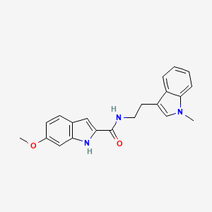molecular formula C21H21N3O2 B10994602 6-methoxy-N-[2-(1-methyl-1H-indol-3-yl)ethyl]-1H-indole-2-carboxamide 