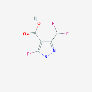 molecular formula C6H5F3N2O2 B109948 3-(difluoromethyl)-5-fluoro-1-methyl-1H-pyrazole-4-carboxylic acid CAS No. 1255735-09-1
