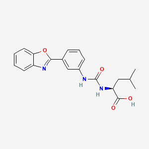molecular formula C20H21N3O4 B10994809 N-{[3-(1,3-benzoxazol-2-yl)phenyl]carbamoyl}-L-leucine 