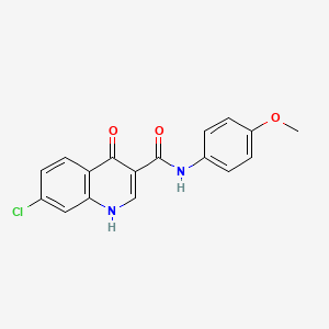 molecular formula C17H13ClN2O3 B10994919 7-chloro-4-hydroxy-N-(4-methoxyphenyl)quinoline-3-carboxamide 