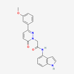 molecular formula C21H18N4O3 B10995063 N-(1H-indol-4-yl)-2-[3-(3-methoxyphenyl)-6-oxopyridazin-1(6H)-yl]acetamide 