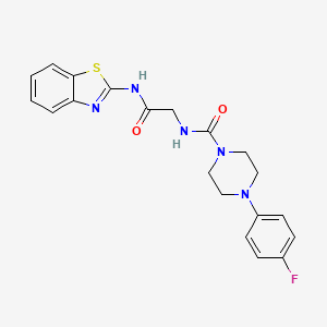 molecular formula C20H20FN5O2S B10995130 N-[2-(1,3-benzothiazol-2-ylamino)-2-oxoethyl]-4-(4-fluorophenyl)piperazine-1-carboxamide 