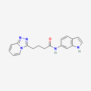 molecular formula C18H17N5O B10995149 N-(1H-indol-6-yl)-4-([1,2,4]triazolo[4,3-a]pyridin-3-yl)butanamide 
