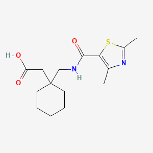 molecular formula C15H22N2O3S B10995225 [1-({[(2,4-Dimethyl-1,3-thiazol-5-yl)carbonyl]amino}methyl)cyclohexyl]acetic acid 