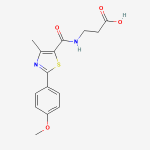 molecular formula C15H16N2O4S B10995371 N-{[2-(4-methoxyphenyl)-4-methyl-1,3-thiazol-5-yl]carbonyl}-beta-alanine 