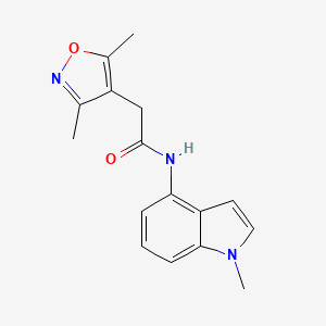 molecular formula C16H17N3O2 B10995580 2-(3,5-dimethyl-1,2-oxazol-4-yl)-N-(1-methyl-1H-indol-4-yl)acetamide 