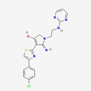 molecular formula C19H17ClN6OS B10995856 4-[4-(4-chlorophenyl)-1,3-thiazol-2-yl]-5-imino-1-[2-(pyrimidin-2-ylamino)ethyl]-2,5-dihydro-1H-pyrrol-3-ol 