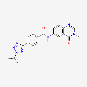 molecular formula C20H19N7O2 B10996853 N-(3-methyl-4-oxo-3,4-dihydroquinazolin-6-yl)-4-[2-(propan-2-yl)-2H-tetrazol-5-yl]benzamide 