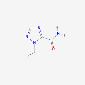 molecular formula C5H8N4O B010997 1-ethyl-1H-1,2,4-triazole-5-carboxamide CAS No. 106535-38-0