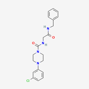 molecular formula C20H23ClN4O2 B10997585 N-[2-(benzylamino)-2-oxoethyl]-4-(3-chlorophenyl)piperazine-1-carboxamide 
