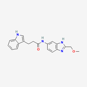 molecular formula C20H20N4O2 B10999443 3-(1H-indol-3-yl)-N-[2-(methoxymethyl)-1H-benzimidazol-6-yl]propanamide 