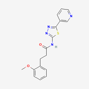 molecular formula C17H16N4O2S B10999487 3-(2-methoxyphenyl)-N-[5-(pyridin-3-yl)-1,3,4-thiadiazol-2-yl]propanamide 