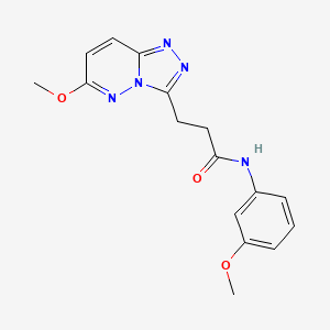 molecular formula C16H17N5O3 B10999488 N-(3-methoxyphenyl)-3-(6-methoxy[1,2,4]triazolo[4,3-b]pyridazin-3-yl)propanamide 