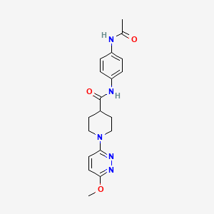 molecular formula C19H23N5O3 B10999525 N-(4-acetamidophenyl)-1-(6-methoxypyridazin-3-yl)piperidine-4-carboxamide 