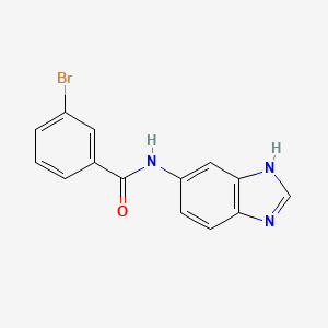 molecular formula C14H10BrN3O B10999989 N-(1H-benzimidazol-5-yl)-3-bromobenzamide 