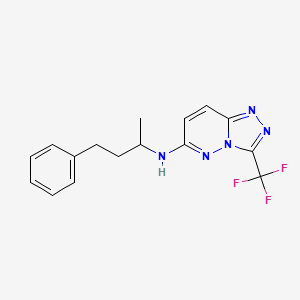 molecular formula C16H16F3N5 B10999996 N-(4-phenylbutan-2-yl)-3-(trifluoromethyl)[1,2,4]triazolo[4,3-b]pyridazin-6-amine 