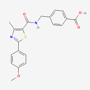 molecular formula C20H18N2O4S B11000008 4-[({[2-(4-Methoxyphenyl)-4-methyl-1,3-thiazol-5-yl]carbonyl}amino)methyl]benzoic acid 