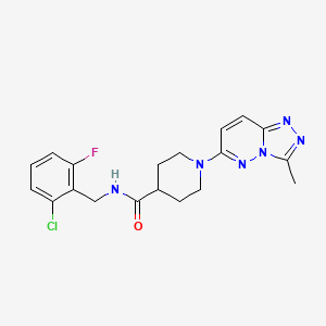 molecular formula C19H20ClFN6O B11000022 N-(2-chloro-6-fluorobenzyl)-1-(3-methyl[1,2,4]triazolo[4,3-b]pyridazin-6-yl)piperidine-4-carboxamide 