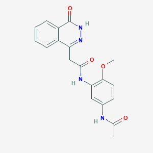 molecular formula C19H18N4O4 B11000139 N-[5-(acetylamino)-2-methoxyphenyl]-2-(4-hydroxyphthalazin-1-yl)acetamide 