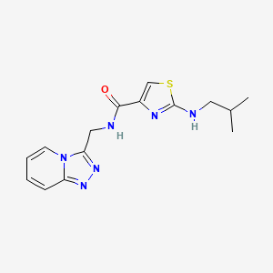 molecular formula C15H18N6OS B11000223 N-([1,2,4]triazolo[4,3-a]pyridin-3-ylmethyl)-2-(isobutylamino)thiazole-4-carboxamide 