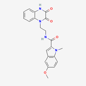 molecular formula C21H20N4O4 B11000408 N-(2-(3-hydroxy-2-oxoquinoxalin-1(2H)-yl)ethyl)-5-methoxy-1-methyl-1H-indole-2-carboxamide 
