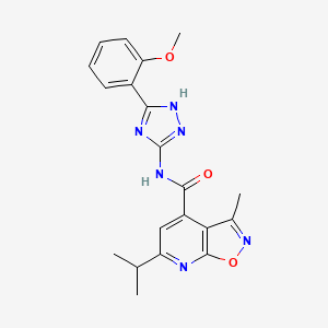 molecular formula C20H20N6O3 B11000432 N-[3-(2-methoxyphenyl)-1H-1,2,4-triazol-5-yl]-3-methyl-6-(propan-2-yl)[1,2]oxazolo[5,4-b]pyridine-4-carboxamide 