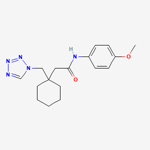 molecular formula C17H23N5O2 B11000477 N-(4-methoxyphenyl)-2-[1-(1H-tetrazol-1-ylmethyl)cyclohexyl]acetamide 
