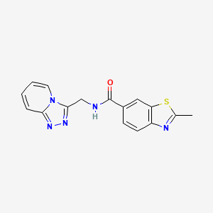 molecular formula C16H13N5OS B11000493 N-([1,2,4]triazolo[4,3-a]pyridin-3-ylmethyl)-2-methylbenzo[d]thiazole-6-carboxamide 