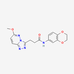 molecular formula C17H17N5O4 B11000534 N-(2,3-dihydro-1,4-benzodioxin-6-yl)-3-(6-methoxy[1,2,4]triazolo[4,3-b]pyridazin-3-yl)propanamide 