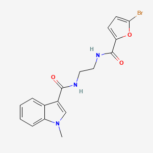 molecular formula C17H16BrN3O3 B11000928 N-(2-{[(5-bromofuran-2-yl)carbonyl]amino}ethyl)-1-methyl-1H-indole-3-carboxamide 