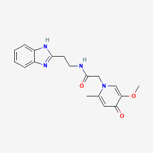 molecular formula C18H20N4O3 B11000970 N-[2-(1H-benzimidazol-2-yl)ethyl]-2-(5-methoxy-2-methyl-4-oxopyridin-1(4H)-yl)acetamide 