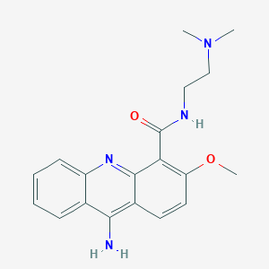 molecular formula C19H22N4O2 B011001 9-Amino-N-(2-(dimethylamino)ethyl)-3-methoxy-4-acridinecarboxamide CAS No. 100113-21-1