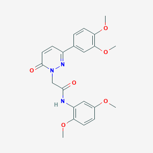molecular formula C22H23N3O6 B11001047 N-(2,5-dimethoxyphenyl)-2-(3-(3,4-dimethoxyphenyl)-6-oxopyridazin-1(6H)-yl)acetamide 