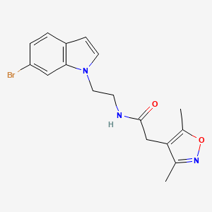 molecular formula C17H18BrN3O2 B11001239 N-[2-(6-bromo-1H-indol-1-yl)ethyl]-2-(3,5-dimethyl-1,2-oxazol-4-yl)acetamide 