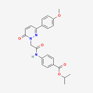 molecular formula C23H23N3O5 B11001255 propan-2-yl 4-({[3-(4-methoxyphenyl)-6-oxopyridazin-1(6H)-yl]acetyl}amino)benzoate 