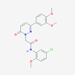 molecular formula C21H20ClN3O5 B11001262 N-(5-chloro-2-methoxyphenyl)-2-(3-(3,4-dimethoxyphenyl)-6-oxopyridazin-1(6H)-yl)acetamide 