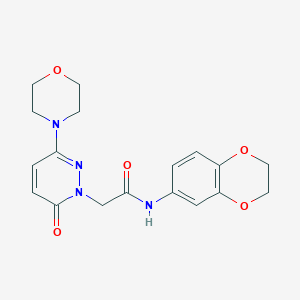 molecular formula C18H20N4O5 B11001503 N-(2,3-dihydro-1,4-benzodioxin-6-yl)-2-[3-(morpholin-4-yl)-6-oxopyridazin-1(6H)-yl]acetamide 