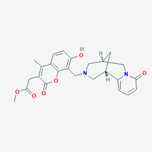 molecular formula C25H26N2O6 B11001737 methyl (7-hydroxy-4-methyl-2-oxo-8-{[(1S,5R)-8-oxo-1,5,6,8-tetrahydro-2H-1,5-methanopyrido[1,2-a][1,5]diazocin-3(4H)-yl]methyl}-2H-chromen-3-yl)acetate 