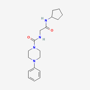 molecular formula C18H26N4O2 B11001867 N-[2-(cyclopentylamino)-2-oxoethyl]-4-phenylpiperazine-1-carboxamide 