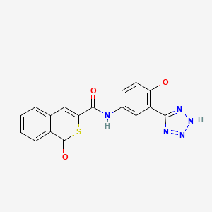 molecular formula C18H13N5O3S B11002106 N-[4-methoxy-3-(1H-tetrazol-5-yl)phenyl]-1-oxo-1H-isothiochromene-3-carboxamide 