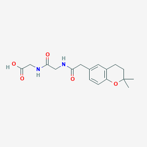 molecular formula C17H22N2O5 B11002270 N-[(2,2-dimethyl-3,4-dihydro-2H-chromen-6-yl)acetyl]glycylglycine 
