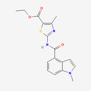 molecular formula C17H17N3O3S B11002359 ethyl 4-methyl-2-{[(1-methyl-1H-indol-4-yl)carbonyl]amino}-1,3-thiazole-5-carboxylate 