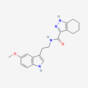 molecular formula C19H22N4O2 B11002381 N-[2-(5-methoxy-1H-indol-3-yl)ethyl]-4,5,6,7-tetrahydro-1H-indazole-3-carboxamide 