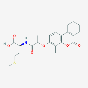 molecular formula C22H27NO6S B11002537 N-{2-[(4-methyl-6-oxo-7,8,9,10-tetrahydro-6H-benzo[c]chromen-3-yl)oxy]propanoyl}-L-methionine 