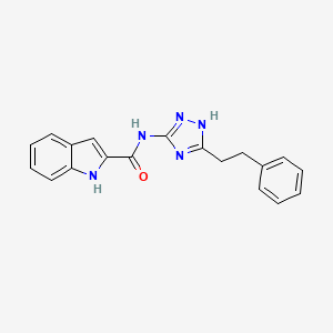 molecular formula C19H17N5O B11002587 N-[5-(2-phenylethyl)-1H-1,2,4-triazol-3-yl]-1H-indole-2-carboxamide 