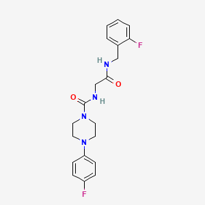 molecular formula C20H22F2N4O2 B11002688 N-{2-[(2-fluorobenzyl)amino]-2-oxoethyl}-4-(4-fluorophenyl)piperazine-1-carboxamide 